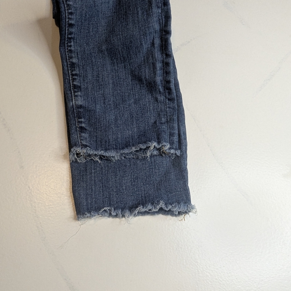 Ann Taylor LOFT Women's Modern Skinny Ankle Blue Jeans Raw Hem Size 4 / 27 - Picture 4 of 10